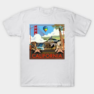 2 Traveling Dogs - California T-Shirt